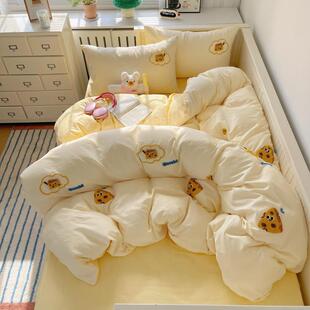 A类棉60卡通四件套纯棉全棉床全单被套jBJ8zrT床笠床上支 5202新款