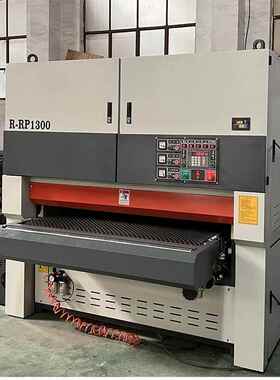 宽带重型砂光机木门木板打磨机定尺定厚R-RP1000双面水磨砂光机