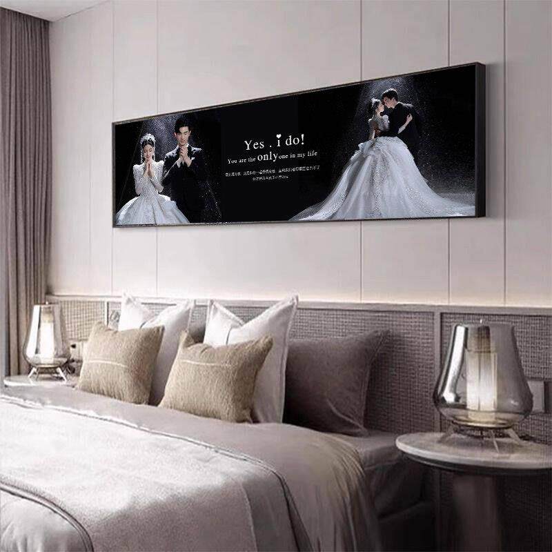 定制婚纱照相框放大画框展示墙全家福摆台相片打印床头结婚照制作