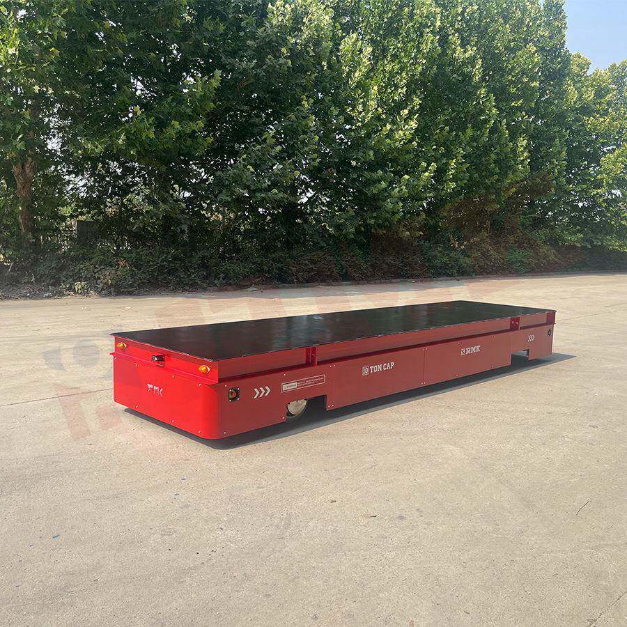 物流园货物搬运车20吨电动平板车四轮转运货运车无轨升降平板拖