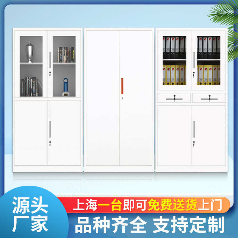 上海办公室白色文件柜加厚办公柜铁皮柜钢制资料柜档案凭证储物柜