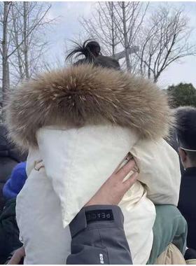 毛领浣熊mat毛miniatu定制帽定做貉子领单精灵可拆卸毛卖棉服真毛