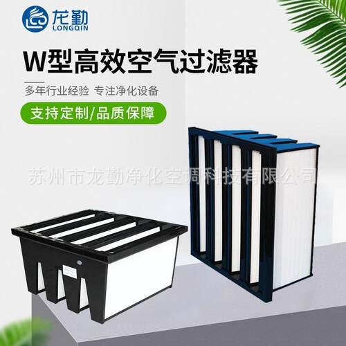 厂家供应W型大风量高效过滤器洁净车间W型塑框量过滤网滤芯
