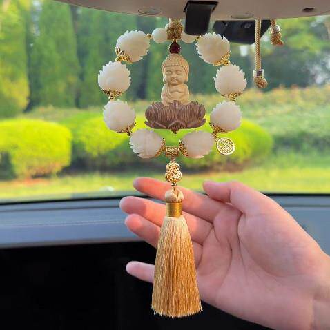 菩提莲花汽车挂件平安吉祥车内后照镜车载装饰2025新款男女士礼物