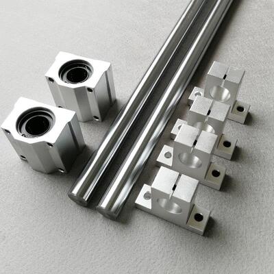 直线导轨实心钢管圆柱光轴Scs滑块Sk垂直支撑座固定滑块成套滑块