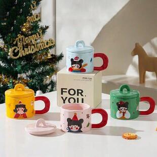 Ceramic Candy Color Girl Coffee Mug Breakfast Milk Mug
