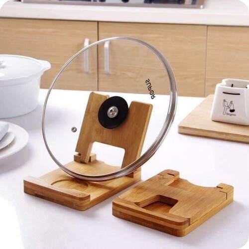 pot lid holder foldable wooden rack shelf gadgets