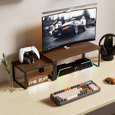 Computer Monitor Riser Stand Desk Organizer Shelf Elevating
