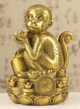铜猴子摆件铜猴摆设金属工艺品风水家居饰品十二生肖