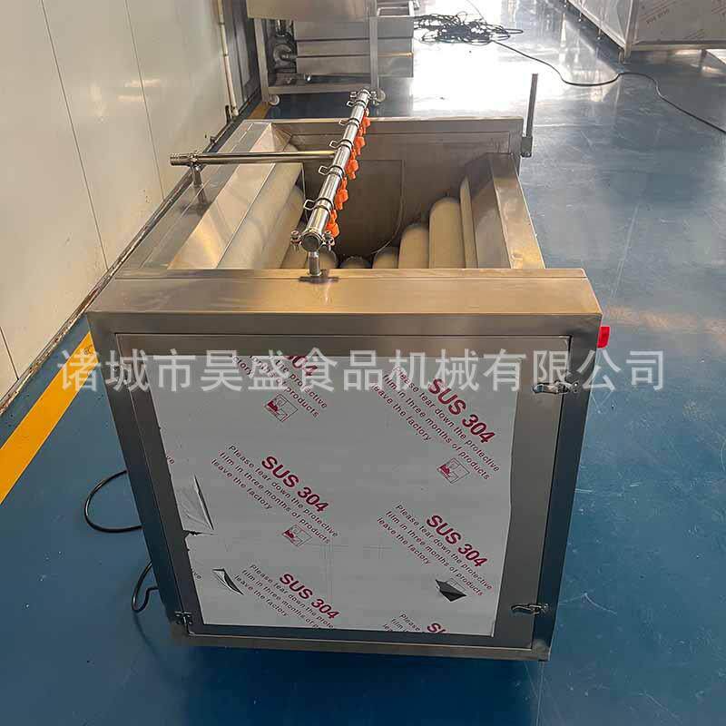 中药材清洗去皮机螺旋毛辊软毛酱菜清洗机小黄姜清洗去皮设备