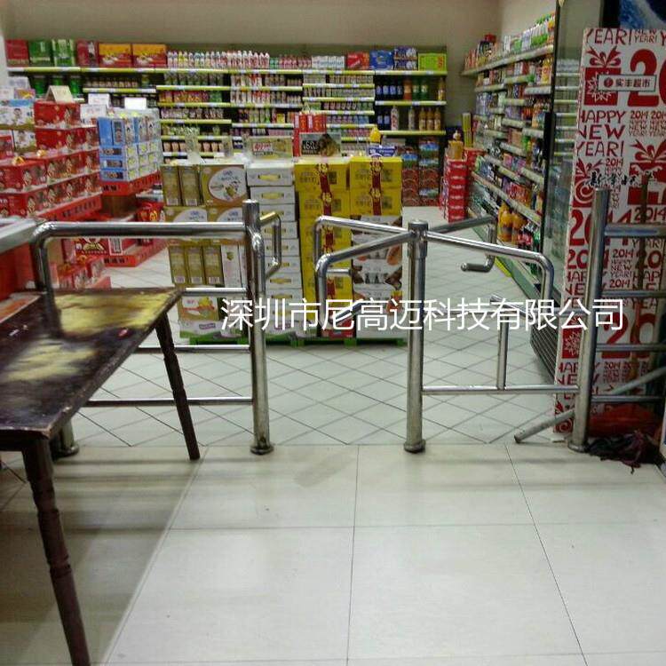 超市单向门车站进出口器出入口门禁行门景区单向通道转闸门摆闸机