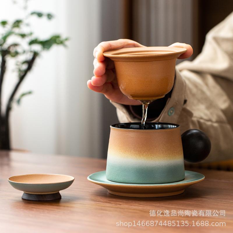 陶瓷拿铁咖啡杯碟套装创意下午茶马克杯小精致家用牛奶早餐杯杯具