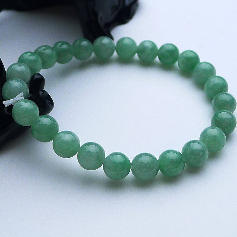 缅甸正品翡翠珠子散珠手串天然A货老坑种浅绿色圆珠手链14.38克,珠宝/钻石/翡翠,手链/手串,淘宝优惠券,粉丝福利购,淘宝优惠卷