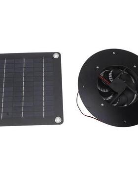 1套 颜色：黑色 材质：ABS 单晶20W太阳能板风扇圆形鸡笼宠物屋杂