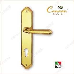 大4迦Canaan意利原装 进口铜门锁PVD金南房门锁TJR皇金系列17R型号