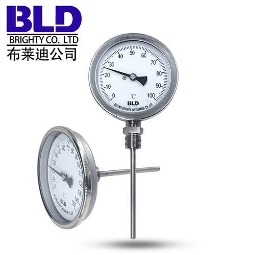 WSSF411径向北京布莱迪双金属温度计WSSF401轴向活动螺纹固定螺纹