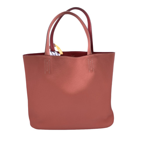 95新hermes/爱马仕double sens35橙色牛皮双面两用托特包女款