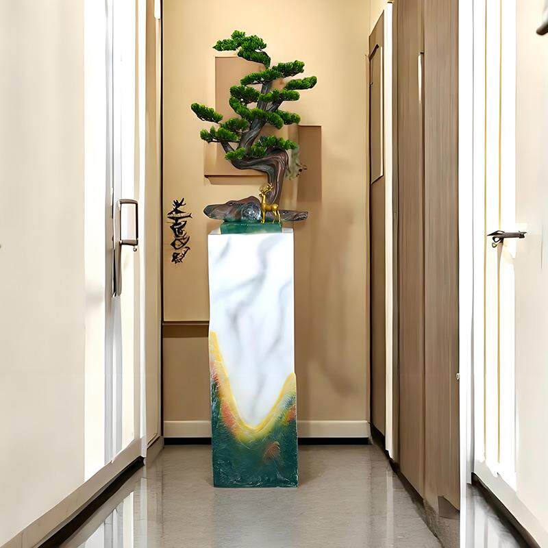 简约轻松奢客流水景观TKZ摆件居现代家客厅电迎视柜沙发傍玄关装
