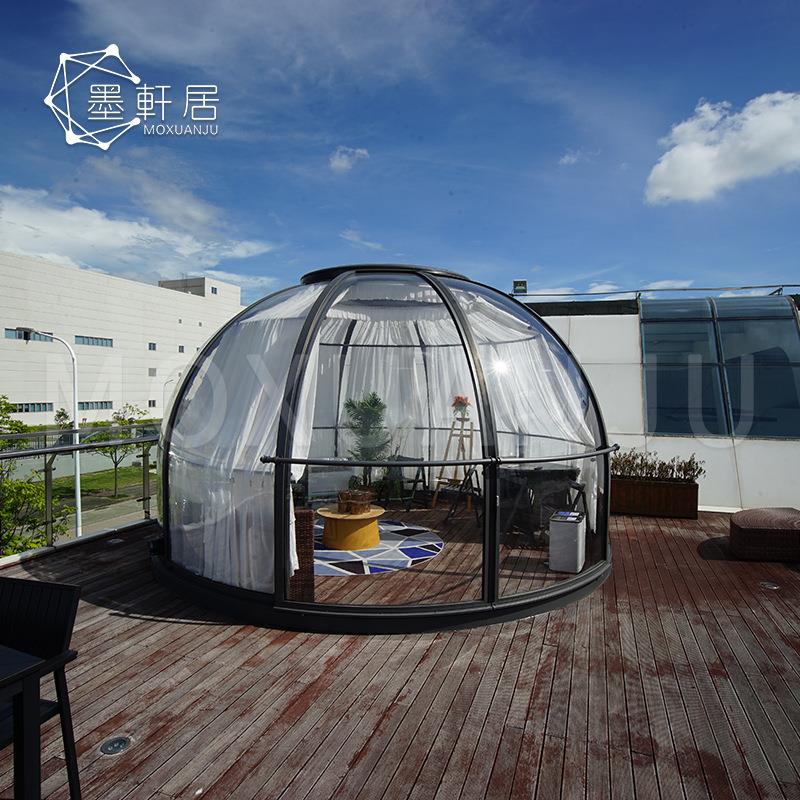透明PC星空房网红打卡餐厅酒吧铝合金户外球形酒店可移动球形帐篷