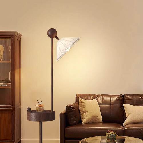 米罗兰中古风客厅沙发旁边落地灯艺术高级感卧室置物装饰气氛灯