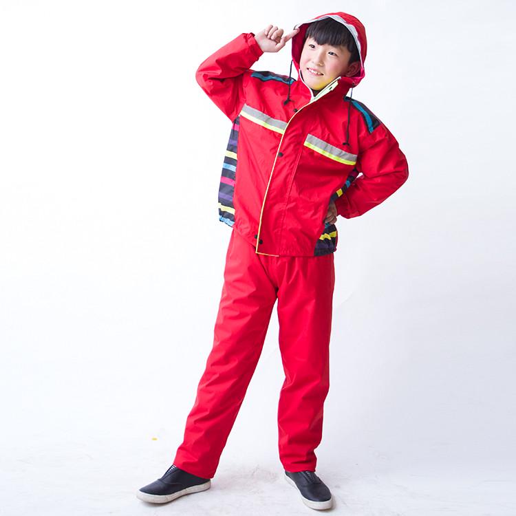 儿童雨衣套装分体雨衣双层雨衣雨裤防水雨衣男童女童中小学生徐萍