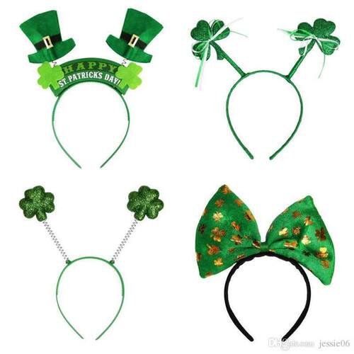 Irish St Patricks Day Headband Green Leprechaun hairband Sha