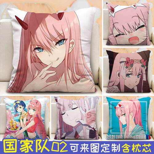 国家队抱枕02周边莓darling in the franxx鹤望兰男生款睡觉