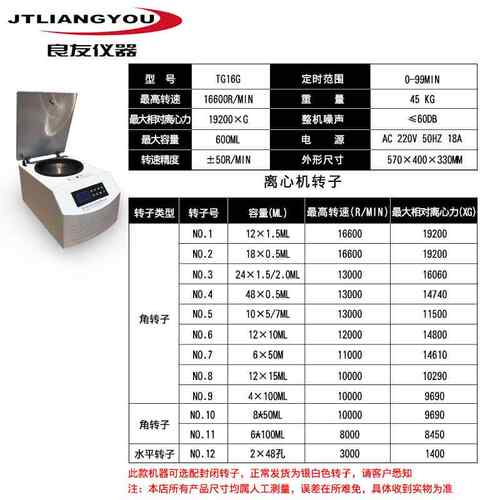 TG16G高速离心机 角100容5ML台式大量式离心机 实TG16G验室离心0