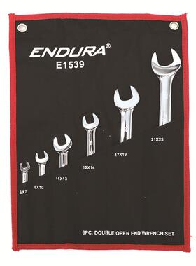 力易得6件8件10件13件全抛光双开口扳手套装E1539 E1540 E1541 E1