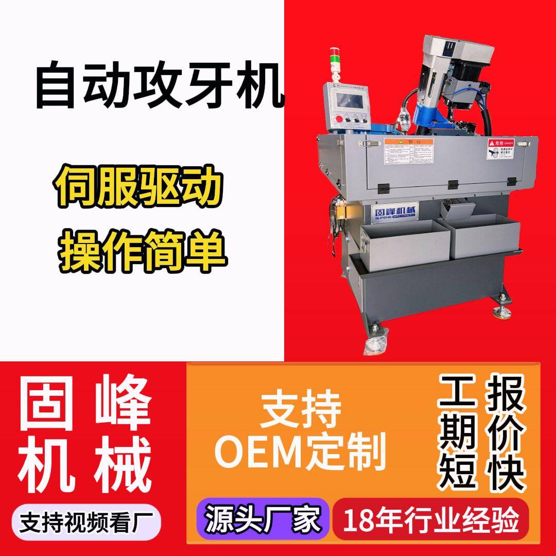 3伺服数控智能电动攻牙机M3-14属性定制触摸屏攻丝多孔同步加工