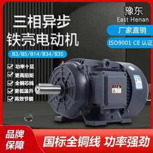 132S2 厂家YE3 2P纯铜7.5W三相异步交流电动机低噪音铁壳