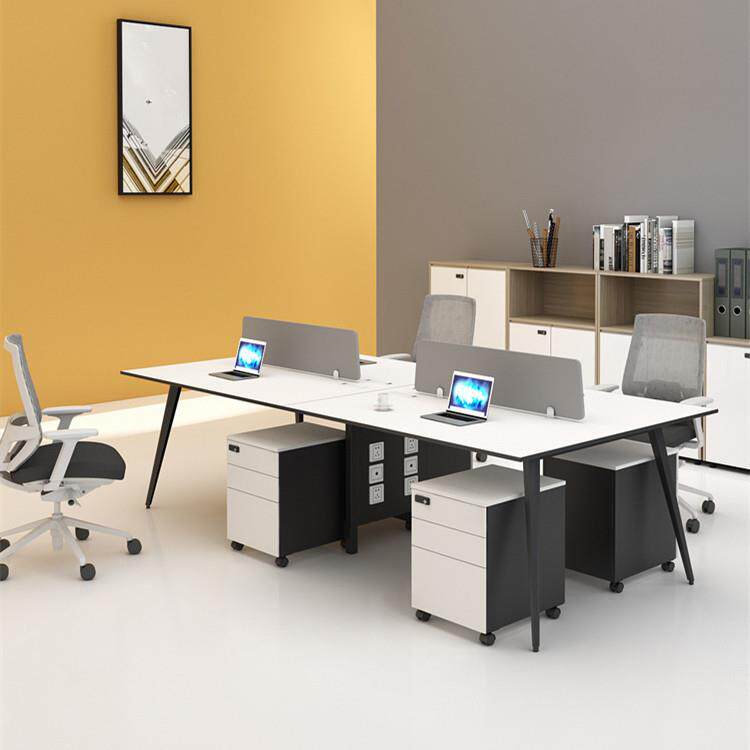 上海办公桌椅组合职员办公桌4人位简约现代双人员工位办公家具