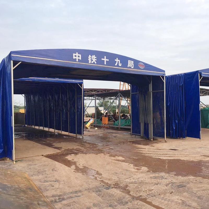 广棚州大篮球场动雨大排档移动活动雨蓬型推拉棚防疫遮wlg电阳雨