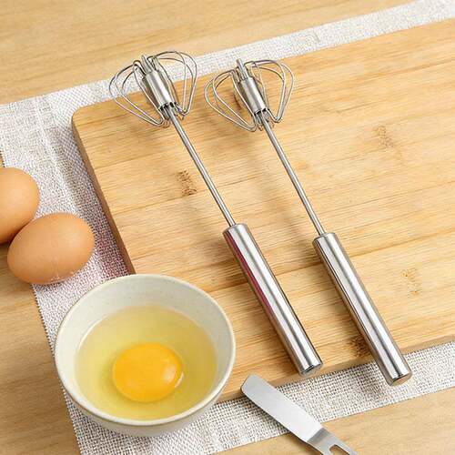 Manual Press DIY Rotating Egg Beater, Baking Cream Mixer, St