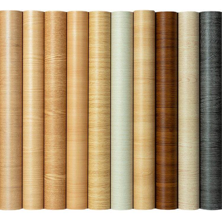 特厚韩版pvc木纹膜自粘导气槽墙纸展柜工程密度板铝方通贴纸