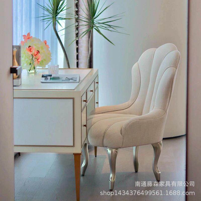 新款直销美式轻奢梳妆台 简约化妆桌 卧室新古典多功能翻盖梳妆桌