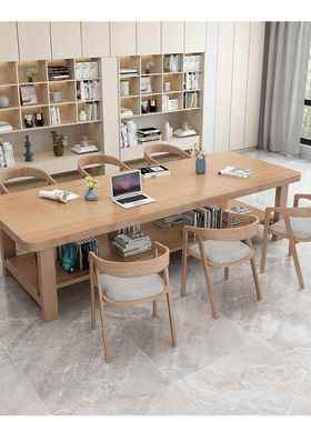 桌纯实木餐简约双层大桌子长条层木质客书厅饭桌两15879家用桌餐