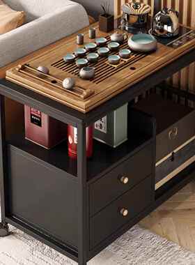 边WIQ几小茶几小架桌子置物沙发边侧柜移动茶台茶茶水柜窄桌客厅