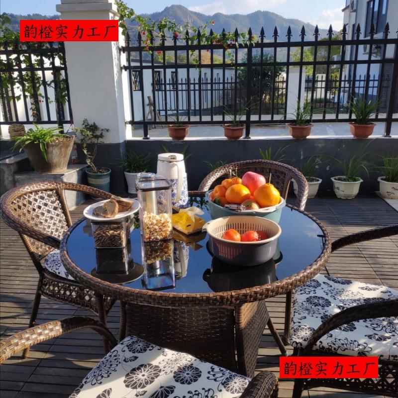 藤椅三件套阳台桌椅子户外腾椅家用靠背凳子桌子茶桌一套休闲联严
