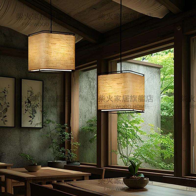 新中式餐厅吊灯火锅店商场连锁餐厅灯复古民宿客厅卧室禅意茶室灯