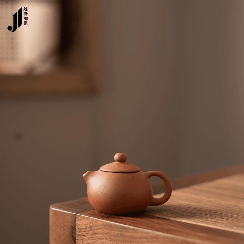紫砂把把壶迷你小西施壶开片拇指壶茶宠小茶壶功夫茶桌摆件奶茶壶