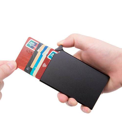 omatically Solid Metal Bank Credit Card Holder Business Mini