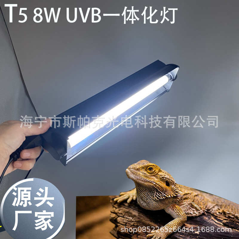 UVB灯管灯支架灯爬行动物 UVB补钙灯T5 8W30CM灯架300MM0.3米