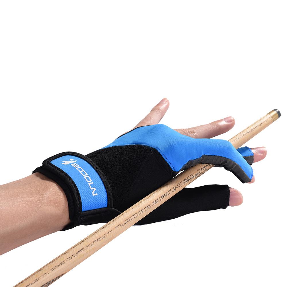 博顿台球三指手套配件高弹力舒适吸汗莱卡桌球手套单只装防滑