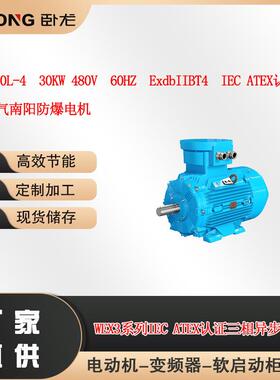 WEX3-200L-4 30KW 480V 60HZ ExdbIIBT4 IEC ATEX认证 电机