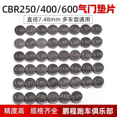CB400气门垫片CBR250 19 22期配件23 29期CBR600气门间隙调整垫片