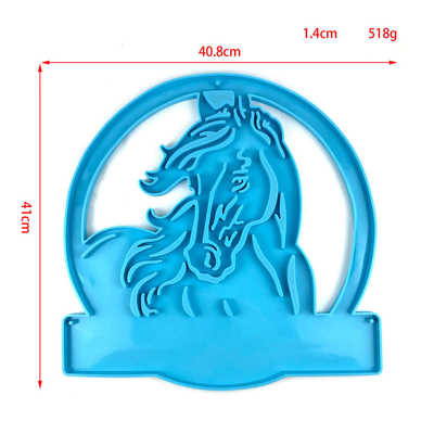 马厩标志滴胶模具diy马场标识马头门牌挂件装饰镜面硅胶模具