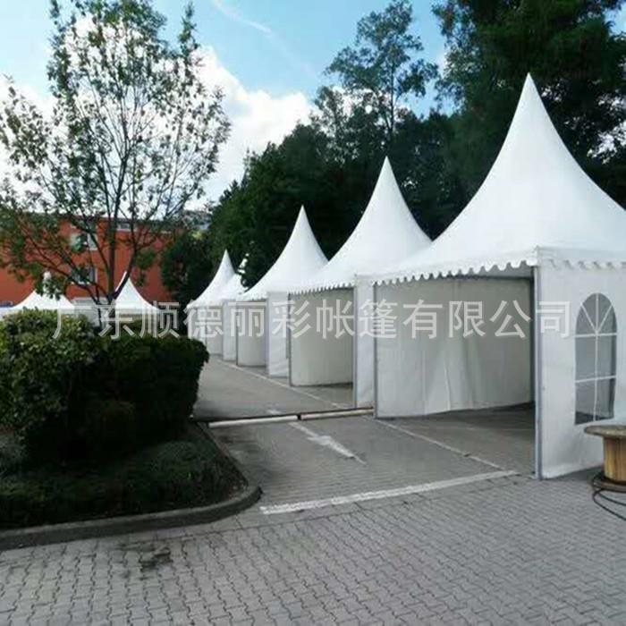 新款户外遮阳活动帐篷活动篷房展会篷房白色铝杆欧式尖顶帐篷