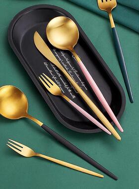 western tableware steak cutlery set knife fork spoon box set
