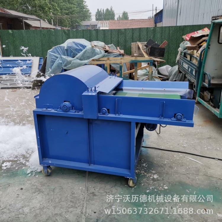 棚被毛毡加工无纺布设备 亚麻打散开松机视频 布头废旧衣服开松机
